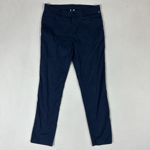 Adidas Casual Chino Golf Pants Men's 34x34 Blue Performance Stretch Pockets Mid - Picture 1 of 15
